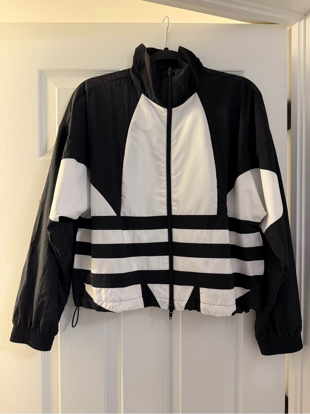 adidas Black and White Colorblock Bomber Jacket